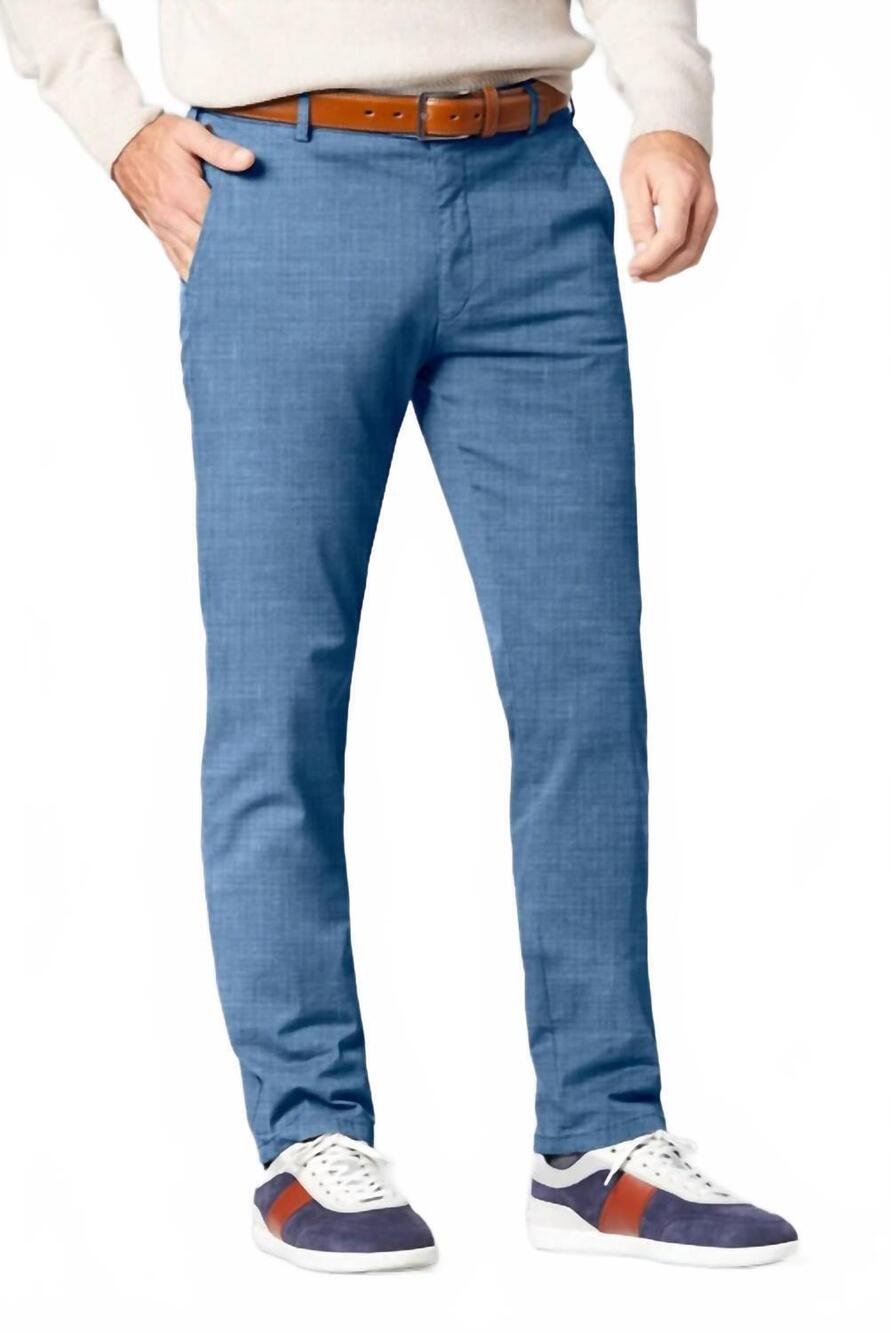 NEW MEYER cooling wool and linen trouser in light blue
